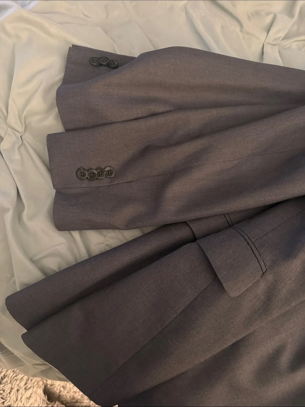 Kenneth Cole Dark Gray Two-Button Blazer